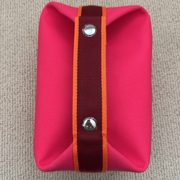 New Hermes Bride-A-Brac Case GM Canvas Hibiscus Pink Pouch Large Model - Picture 13 of 13